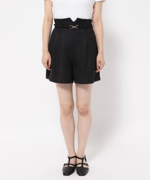 mysty woman（ミスティウーマン）の「ツイードベルトショートパンツ 982620（その他パンツ・レディース・ブラック系その他/ブラック/ブルー・FREE）」の13枚目の写真