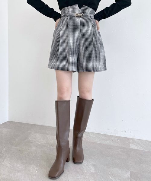 mysty woman（ミスティウーマン）の「ツイードベルトショートパンツ 982620（その他パンツ・レディース・ブラック系その他/ブラック/ブルー・FREE）」の12枚目の写真