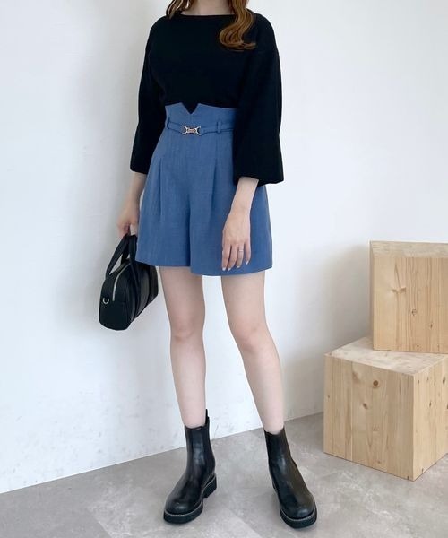 mysty woman（ミスティウーマン）の「ツイードベルトショートパンツ 982620（その他パンツ・レディース・ブラック系その他/ブラック/ブルー・FREE）」の21枚目の写真