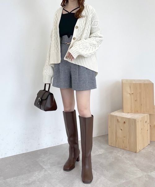 mysty woman（ミスティウーマン）の「ツイードベルトショートパンツ 982620（その他パンツ・レディース・ブラック系その他/ブラック/ブルー・FREE）」の9枚目の写真