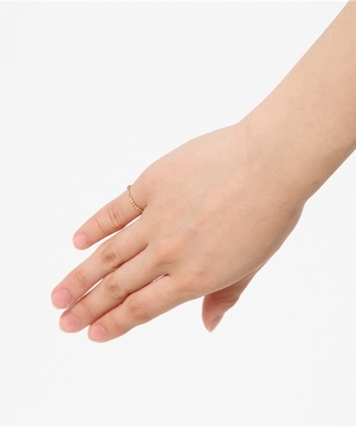 agete（アガット）の「K10ピンキーリング（10153111035）（リング・レディース・イエローゴールド・#3/#5）」の2枚目の写真