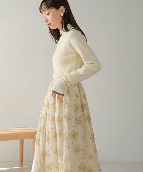 Bab（バブ）の「2WAY指ぬきタートルトップス（Tシャツ/カットソー・レディース・アイボリー/チャコールグレー/モカ/ピンク・FREE）」の7枚目の写真