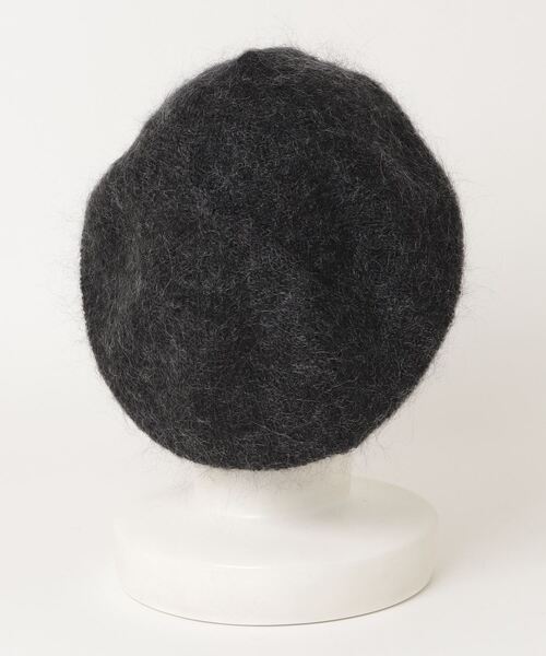 RACAL（ラカル）の「Stripe Mohair Knit Tam Beret / ボーダー切り替えモヘアニットタムベレー（ニットキャップ/ビーニー・レディース・ブラック系その他/チャコールグレー/ブラック/ブルー系その他/グリーン系その他・FREE）」の9枚目の写真