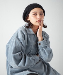 RACAL（ラカル）の「Stripe Mohair Knit Tam Beret / ボーダー切り替えモヘアニットタムベレー（ニットキャップ/ビーニー）」