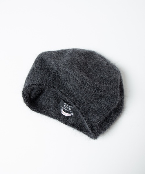 RACAL（ラカル）の「Stripe Mohair Knit Tam Beret / ボーダー切り替えモヘアニットタムベレー（ニットキャップ/ビーニー・レディース・ブラック系その他/チャコールグレー/ブラック/ブルー系その他/グリーン系その他・FREE）」の17枚目の写真