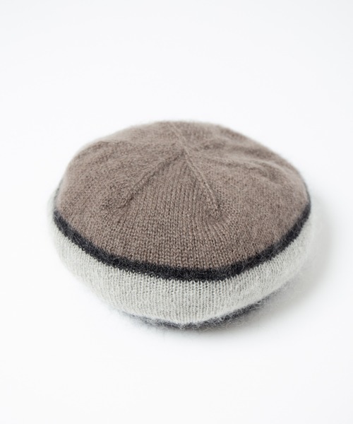 RACAL（ラカル）の「Stripe Mohair Knit Tam Beret / ボーダー切り替えモヘアニットタムベレー（ニットキャップ/ビーニー・レディース・ブラック系その他/チャコールグレー/ブラック/ブルー系その他/グリーン系その他・FREE）」の21枚目の写真