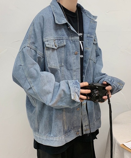 Theater code（シアターコード）の「relax silhouette denim jacket/デニムジャケット オーバーサイズ（デニムジャケット・メンズ・ブラック/ブルー・FREE）」の2枚目の写真
