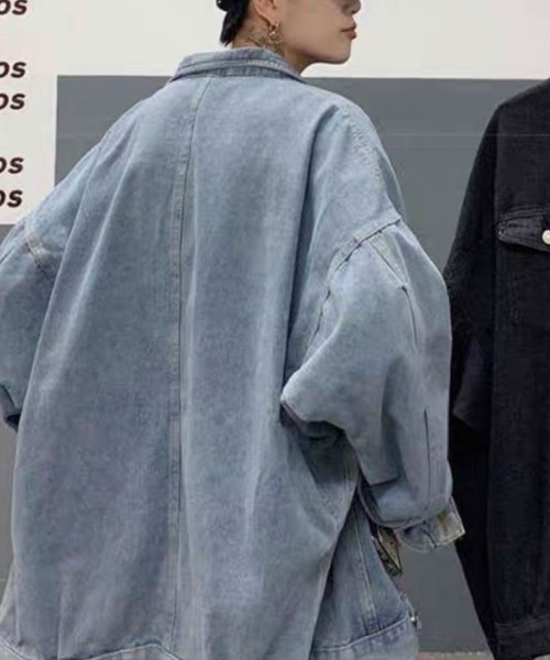 Theater code（シアターコード）の「relax silhouette denim jacket/デニムジャケット オーバーサイズ（デニムジャケット・メンズ・ブラック/ブルー・FREE）」の5枚目の写真