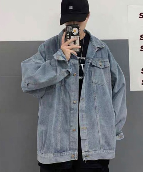 Theater code（シアターコード）の「relax silhouette denim jacket/デニムジャケット オーバーサイズ（デニムジャケット・メンズ・ブラック/ブルー・FREE）」の6枚目の写真