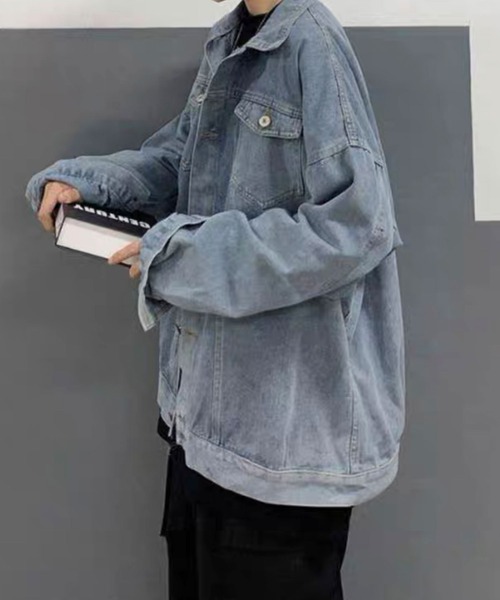 Theater code（シアターコード）の「relax silhouette denim jacket/デニムジャケット オーバーサイズ（デニムジャケット・メンズ・ブラック/ブルー・FREE）」の7枚目の写真