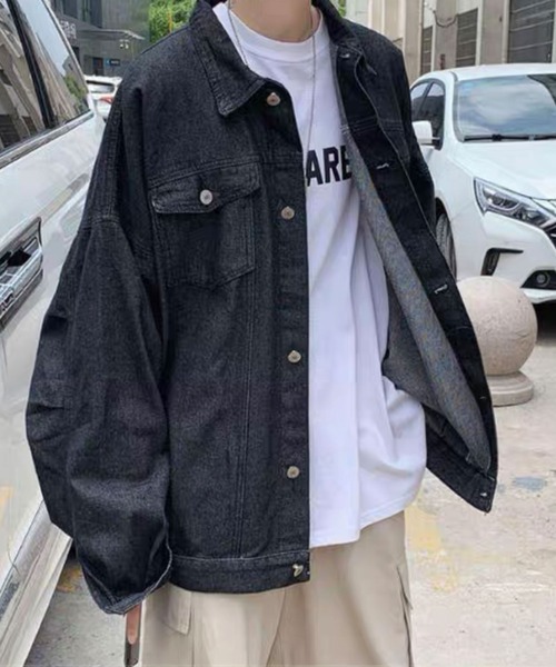 Theater code（シアターコード）の「relax silhouette denim jacket/デニムジャケット オーバーサイズ（デニムジャケット・メンズ・ブラック/ブルー・FREE）」の3枚目の写真