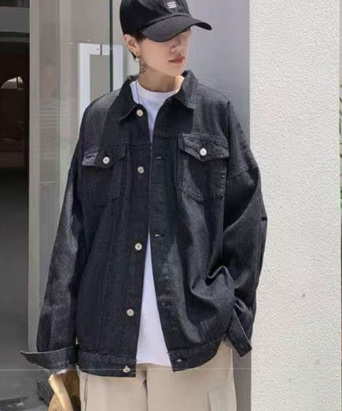 Theater code（シアターコード）の「relax silhouette denim jacket/デニムジャケット オーバーサイズ（デニムジャケット・メンズ・ブラック/ブルー・FREE）」の8枚目の写真