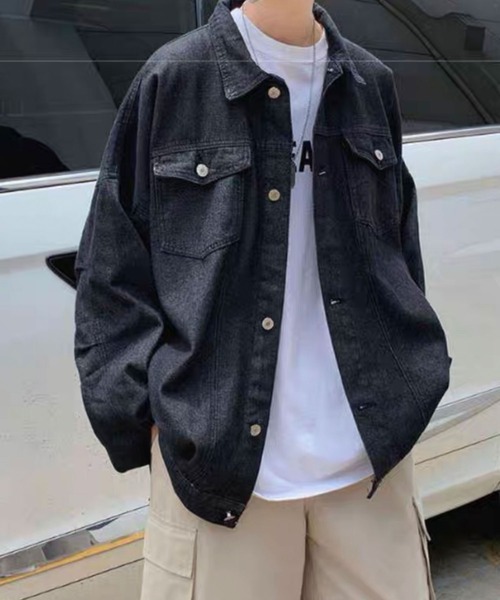 Theater code（シアターコード）の「relax silhouette denim jacket/デニムジャケット オーバーサイズ（デニムジャケット・メンズ・ブラック/ブルー・FREE）」の9枚目の写真