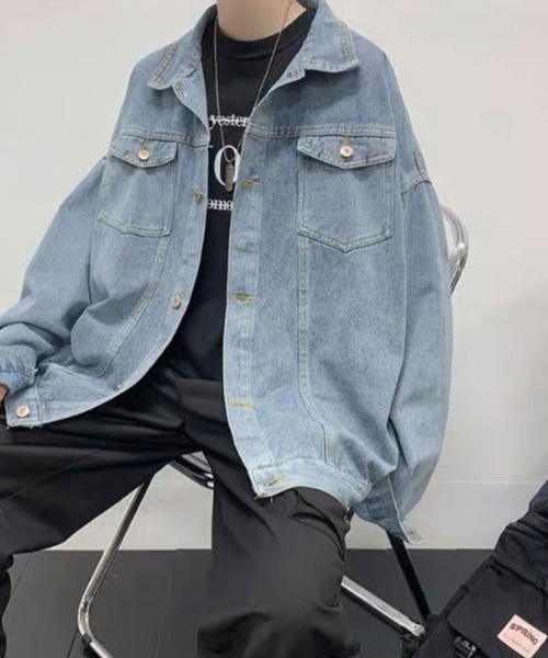 Theater code（シアターコード）の「relax silhouette denim jacket/デニムジャケット オーバーサイズ（デニムジャケット・メンズ・ブラック/ブルー・FREE）」の10枚目の写真