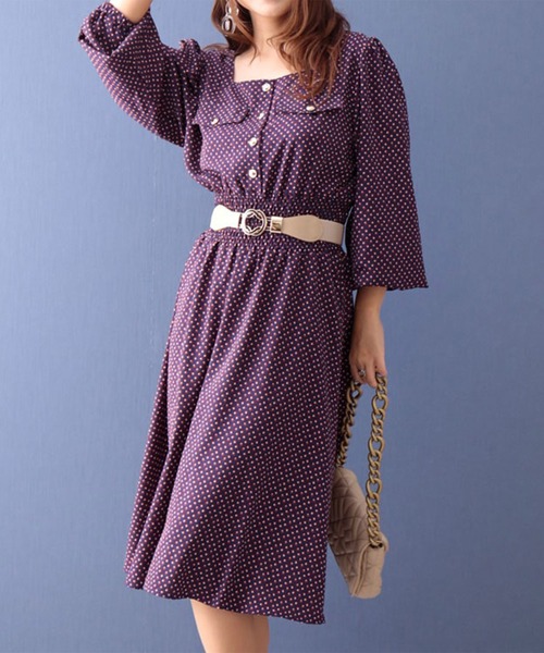 スクエアネックワンピース（ワンピース）｜GOLDJAPAN（ゴールドジャパン） 5,807円