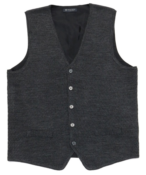 【セール】サーマワッフル 後身布帛 ベーシック ニットジレ（ベスト）｜TOKYO SHIRTS（トウキョウシャツ）