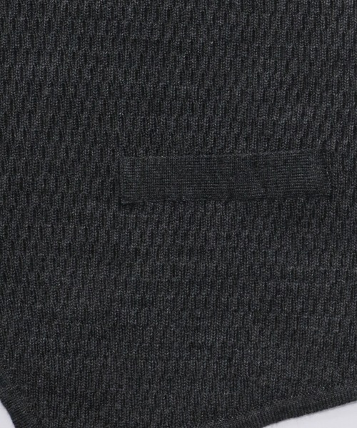 TOKYO SHIRTS(トウキョウシャツ)の「サーマワッフル 後身布帛 ベーシック ニットジレ(ベスト・メンズ・ネイビー/チャコール・XL/L/LL/M)」の4枚目の写真