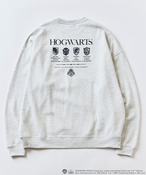 Harry Potter ハリーポッター 前面プリントスウェット 黒 XL ハリーポッター クラシック クルーネック / Harry Potter