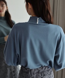 BLUEEAST | バックパールボリューム袖もちもちニット(ニット/セーター)