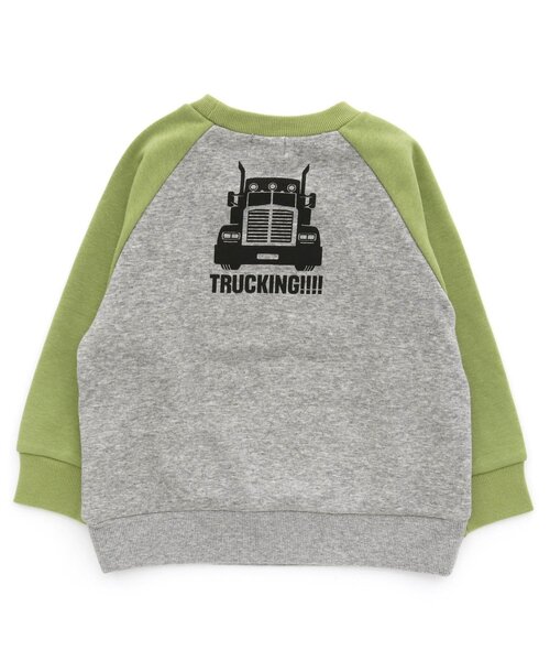 F.O.KIDS（エフオーキッズ）の「【裏シャギー】はたらくくるまラグラントレーナー（スウェット・キッズ・オレンジ/グレー/オフホワイト・95/80/90/130/120/100/110/140）」の4枚目の写真