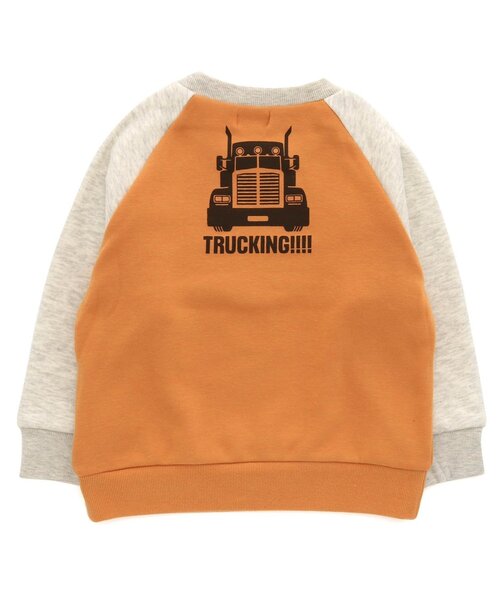 F.O.KIDS（エフオーキッズ）の「【裏シャギー】はたらくくるまラグラントレーナー（スウェット・キッズ・オレンジ/グレー/オフホワイト・95/80/90/130/120/100/110/140）」の9枚目の写真