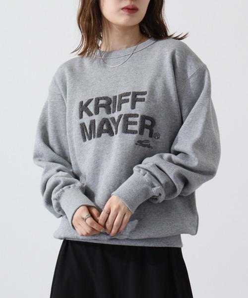 KRIFF MAYER（クリフメイヤー）の「Brushed lining crew neck sweatshirt / サガラ 裏起毛 クルーネックスウェット unisex（スウェット・メンズ・マルチ/グレー/ナチュラル/チャコール/カーキ・L/XL/M）」の2枚目の写真