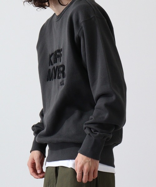 KRIFF MAYER（クリフメイヤー）の「Brushed lining crew neck sweatshirt / サガラ 裏起毛 クルーネックスウェット unisex（スウェット・メンズ・マルチ/グレー/ナチュラル/チャコール/カーキ・L/XL/M）」の12枚目の写真