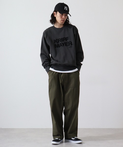 KRIFF MAYER（クリフメイヤー）の「Brushed lining crew neck sweatshirt / サガラ 裏起毛 クルーネックスウェット unisex（スウェット・メンズ・マルチ/グレー/ナチュラル/チャコール/カーキ・L/XL/M）」の14枚目の写真