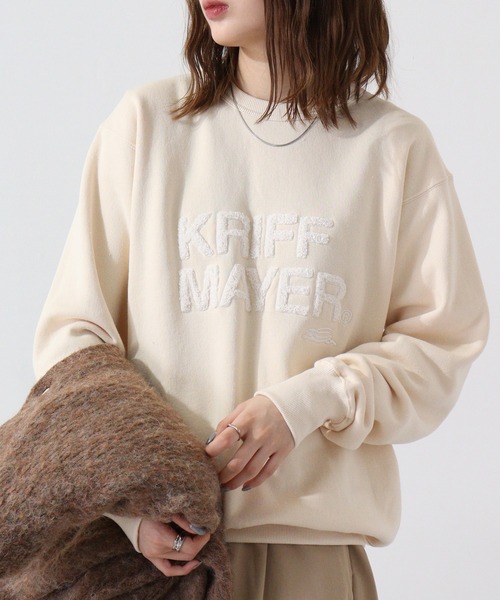 KRIFF MAYER（クリフメイヤー）の「Brushed lining crew neck sweatshirt / サガラ 裏起毛 クルーネックスウェット unisex（スウェット・メンズ・マルチ/グレー/ナチュラル/チャコール/カーキ・L/XL/M）」の15枚目の写真