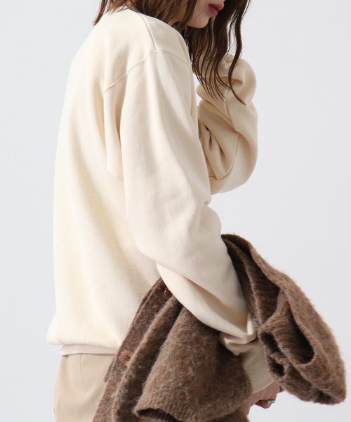 KRIFF MAYER（クリフメイヤー）の「Brushed lining crew neck sweatshirt / サガラ 裏起毛 クルーネックスウェット unisex（スウェット・メンズ・マルチ/グレー/ナチュラル/チャコール/カーキ・L/XL/M）」の17枚目の写真