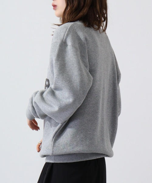 KRIFF MAYER（クリフメイヤー）の「Brushed lining crew neck sweatshirt / サガラ 裏起毛 クルーネックスウェット unisex（スウェット・メンズ・マルチ/グレー/ナチュラル/チャコール/カーキ・L/XL/M）」の8枚目の写真