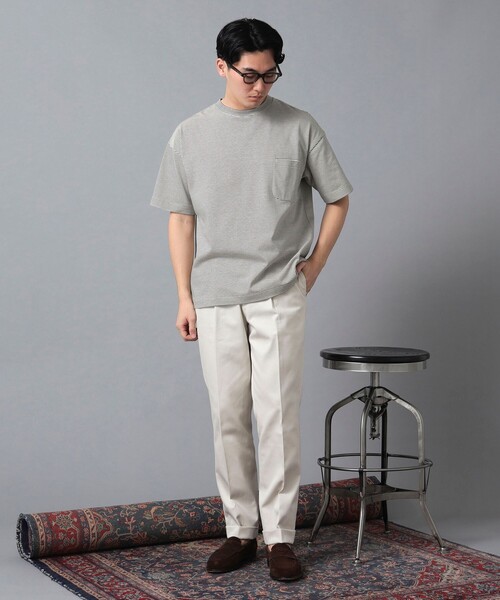 A VONTADE(アボンタージ)の「*A VONTADE / ボーダー ポケットTシャツ(Tシャツ/カットソー・メンズ・グレー/ネイビー・MEDIUM/LARGE/SMALL)」の5枚目の写真