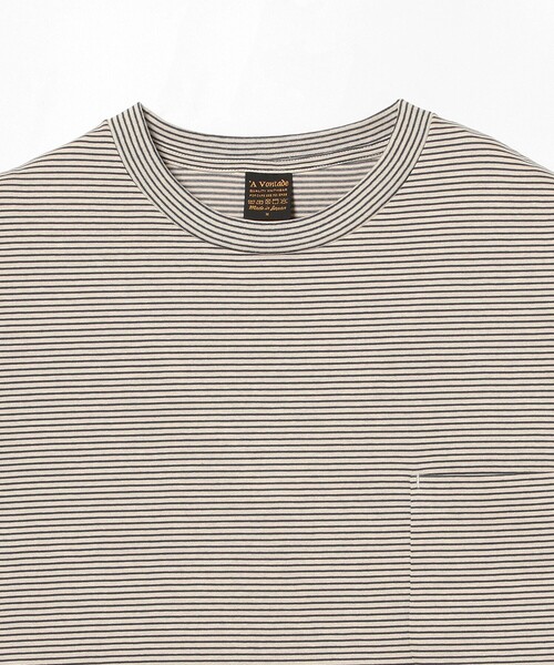 A VONTADE(アボンタージ)の「*A VONTADE / ボーダー ポケットTシャツ(Tシャツ/カットソー・メンズ・グレー/ネイビー・MEDIUM/LARGE/SMALL)」の13枚目の写真