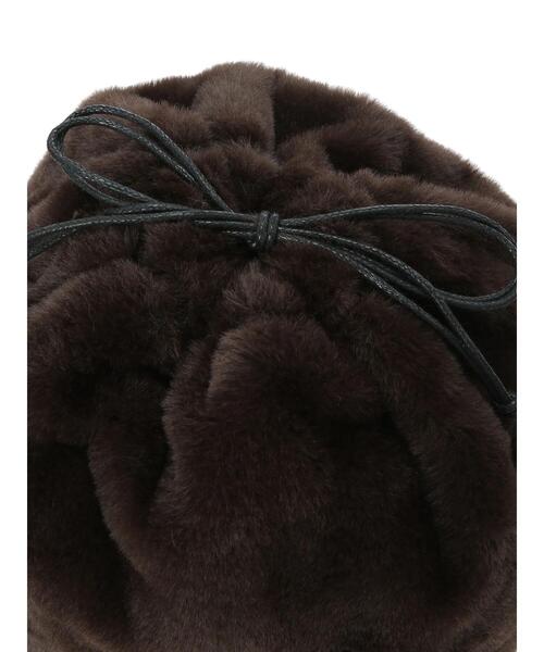 Samansa Mos2(サマンサ モスモス)の「ファー巾着カゴバッグ(ハンドバッグ・レディース・ブラウン/ベージュ・F)」の12枚目の写真