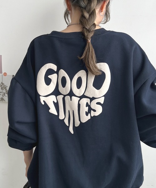 Futier land（フューティアランド）の「ハート発泡ロゴトレーナー（スウェット・レディース・ライトグレー/ネイビー・FREE）」の22枚目の写真