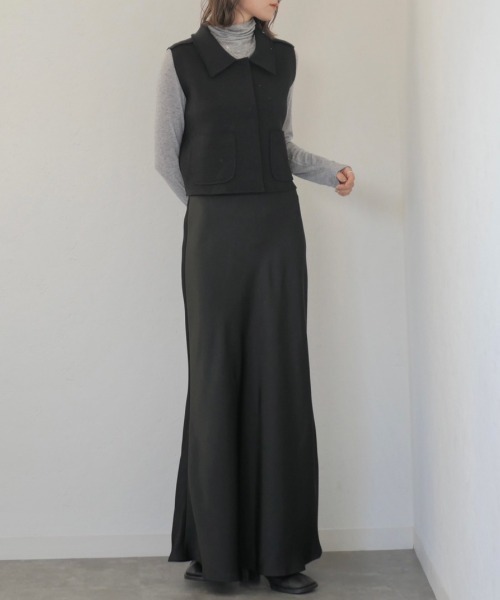 Reurie'(レウリィ)の「ウールミックスタートルトップ / wool mix turtle top シアータートル ウール混 レイヤード タートルネック(ニット/セーター・レディース・アイボリー/グレー・FREE)」の19枚目の写真