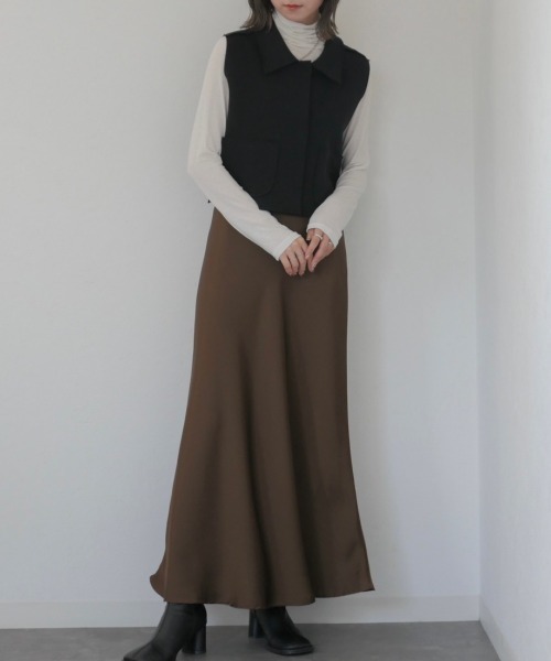Reurie'(レウリィ)の「ウールミックスタートルトップ / wool mix turtle top シアータートル ウール混 レイヤード タートルネック(ニット/セーター・レディース・アイボリー/グレー・FREE)」の13枚目の写真