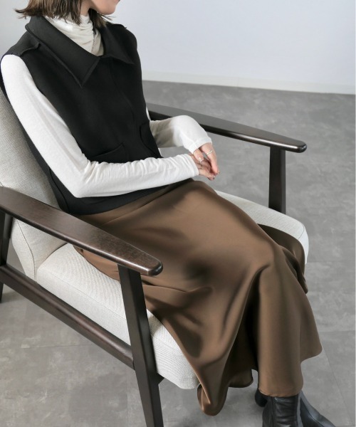 Reurie'(レウリィ)の「ウールミックスタートルトップ / wool mix turtle top シアータートル ウール混 レイヤード タートルネック(ニット/セーター・レディース・アイボリー/グレー・FREE)」の16枚目の写真