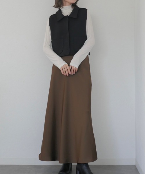 Reurie'(レウリィ)の「ウールミックスタートルトップ / wool mix turtle top シアータートル ウール混 レイヤード タートルネック(ニット/セーター・レディース・アイボリー/グレー・FREE)」の15枚目の写真