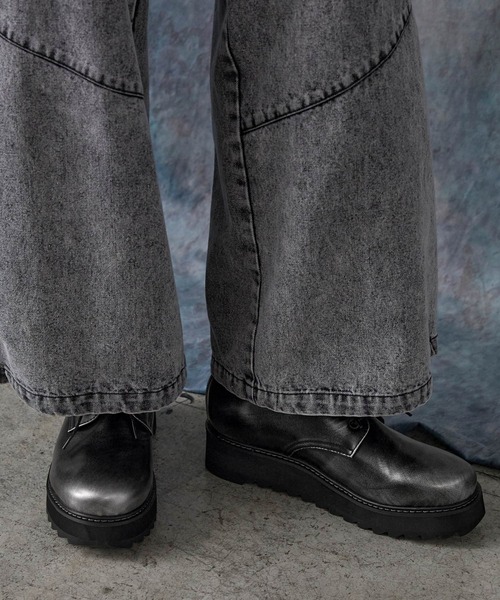 厚底シャークソールシューズ SERACE ビジネスシューズ 「SERACE」High sole shark lace up