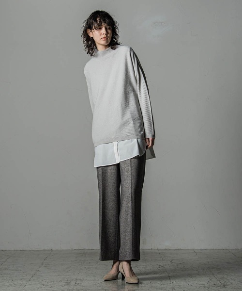 la.f…(ラエフ)の「【セットアップ可/目的対応】華やかラメツィードストレッチパンツ(スラックス・レディース・ダークネイビー/ベージュ系その他・9号/11号/7号)」の14枚目の写真