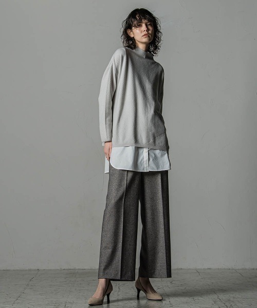 la.f…(ラエフ)の「【セットアップ可/目的対応】華やかラメツィードストレッチパンツ(スラックス・レディース・ダークネイビー/ベージュ系その他・9号/11号/7号)」の15枚目の写真