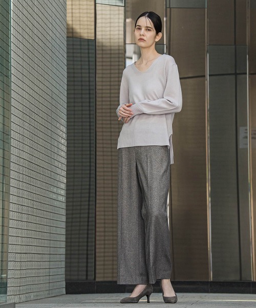 la.f…(ラエフ)の「【セットアップ可/目的対応】華やかラメツィードストレッチパンツ(スラックス・レディース・ダークネイビー/ベージュ系その他・9号/11号/7号)」の13枚目の写真