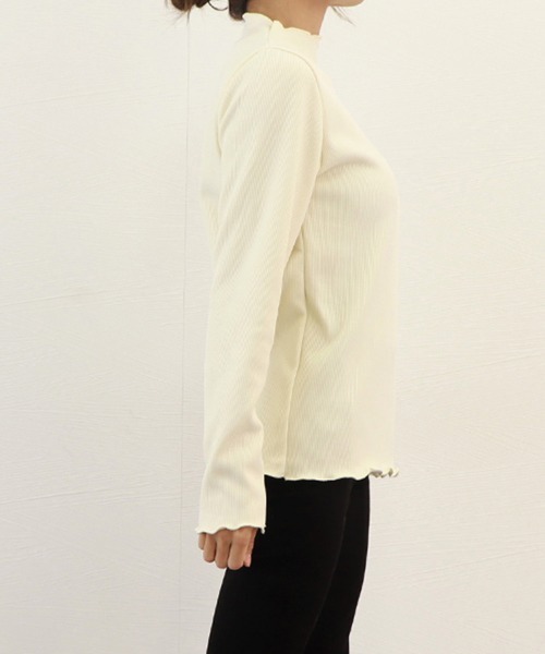 Miniministore(ミニミニストア)の「【裏起毛】ニットトップス レディース 暖かい(ニット/セーター・レディース・ブラック/ライトベージュ/ホワイト/ダークベージュ/ブラウン/グレー/ダークグレー・L)」の17枚目の写真