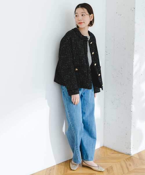 F by ROSSO（エフバイロッソ）の「『LEE3月号掲載』F by ROSSO　ツイードノーカラージャケット（ノーカラージャケット・レディース・オフホワイト/ブラック・36/38）」の16枚目の写真