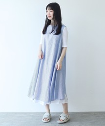 yuni | ボーダーレイヤードワンピース　1701OP024241(ワンピース)