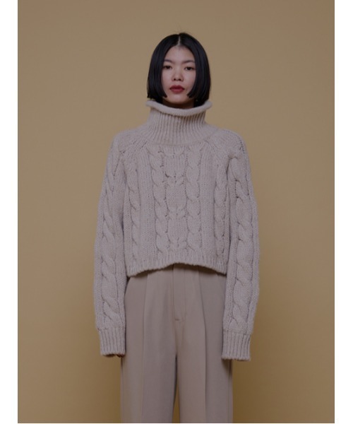 AMAIL(アマイル)の「Minimam poco knit(ニット/セーター・レディース・アイボリー/グレー/ベージュ・FREE)」の6枚目の写真