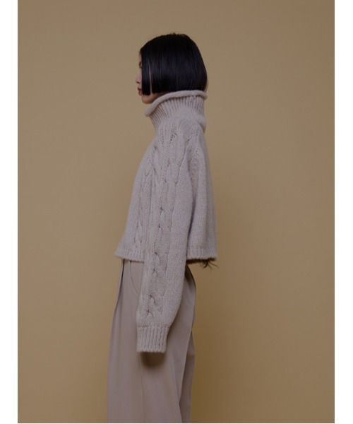 AMAIL(アマイル)の「Minimam poco knit(ニット/セーター・レディース・アイボリー/グレー/ベージュ・FREE)」の7枚目の写真