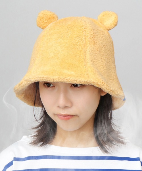 A.M.S.（エーエムエス）の「Chill Panda（チルパンダ） 肉厚パイル 耳付き チューリップハット型 サウナハット（ハット・レディース・マスタード/オフホワイト/ブラック/ライトブルー/グレー・FREE）」の5枚目の写真