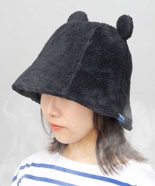 A.M.S.（エーエムエス）の「Chill Panda（チルパンダ） 肉厚パイル 耳付き チューリップハット型 サウナハット（ハット・レディース・マスタード/オフホワイト/ブラック/ライトブルー/グレー・FREE）」の3枚目の写真